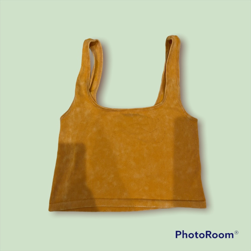 Papaya ribbed tank